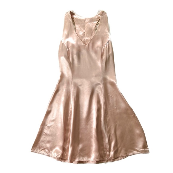 Jessica McClintock Dresses & Skirts - Jessica McClintock Vintage 90s Y2K Blush Pink Sleeveless Beaded Back Slip Dress